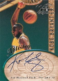 1997 Score Board Visions "Artistry" Kobe Bryant Signed Rookie Card 